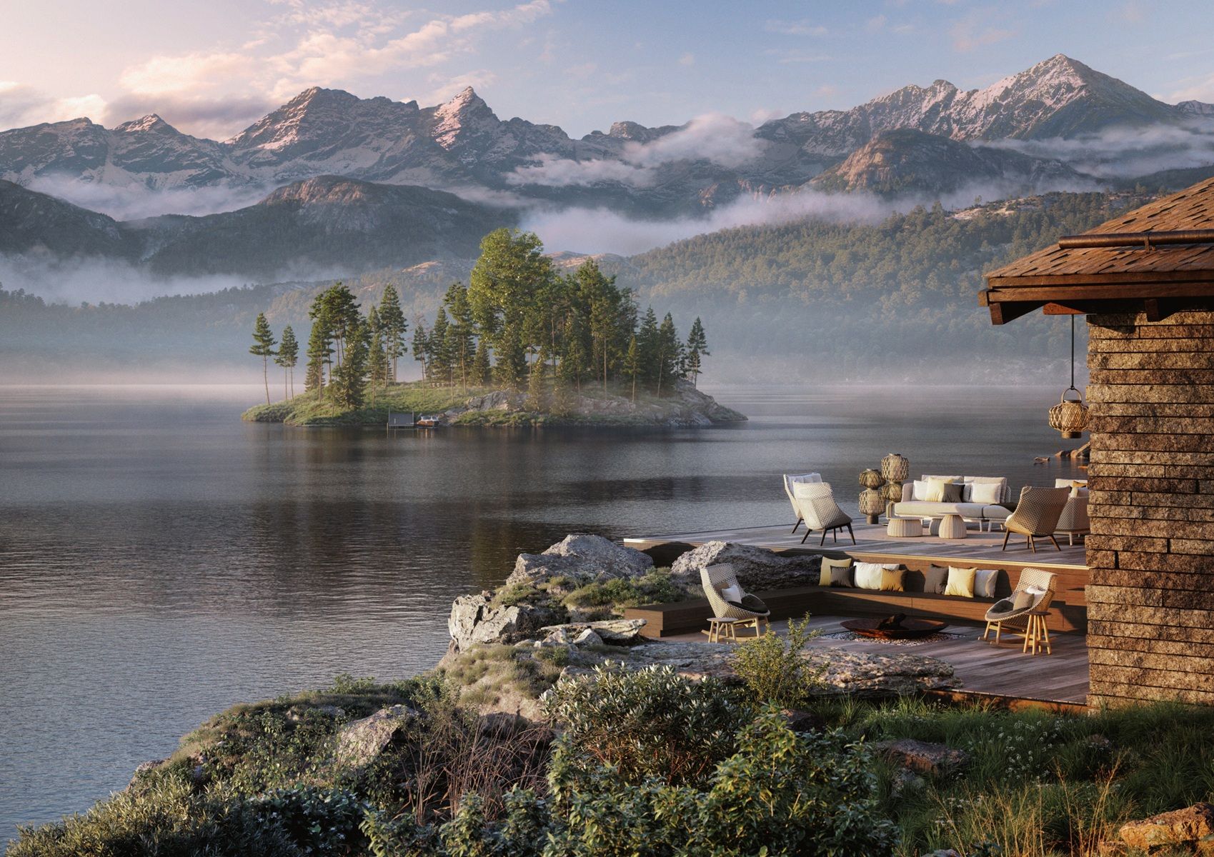 MBARQ Outdoor Sofa Modul links Dedon