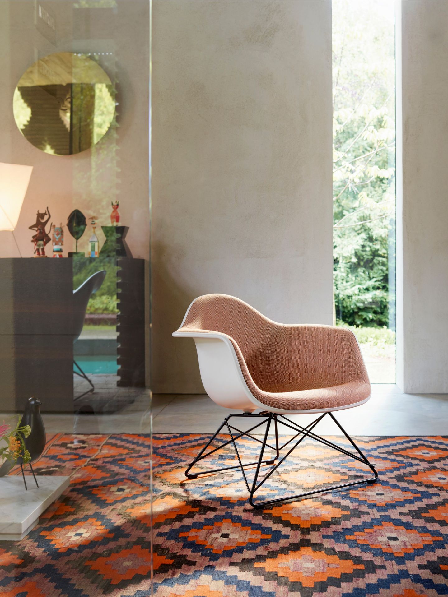 Eames Plastic Arm Chair DAX Stuhl Vitra Chrom - Weiss