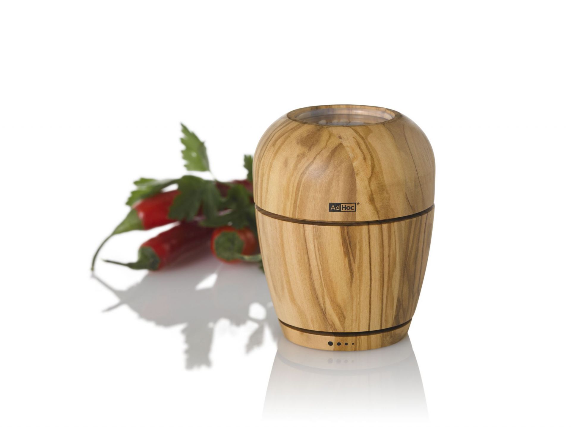 AdHoc Wish Olivenholz Mühle: Elegante Salz- oder Pfeffermühle aus Olivenholz, ein einzigartiges Küchenaccessoire.