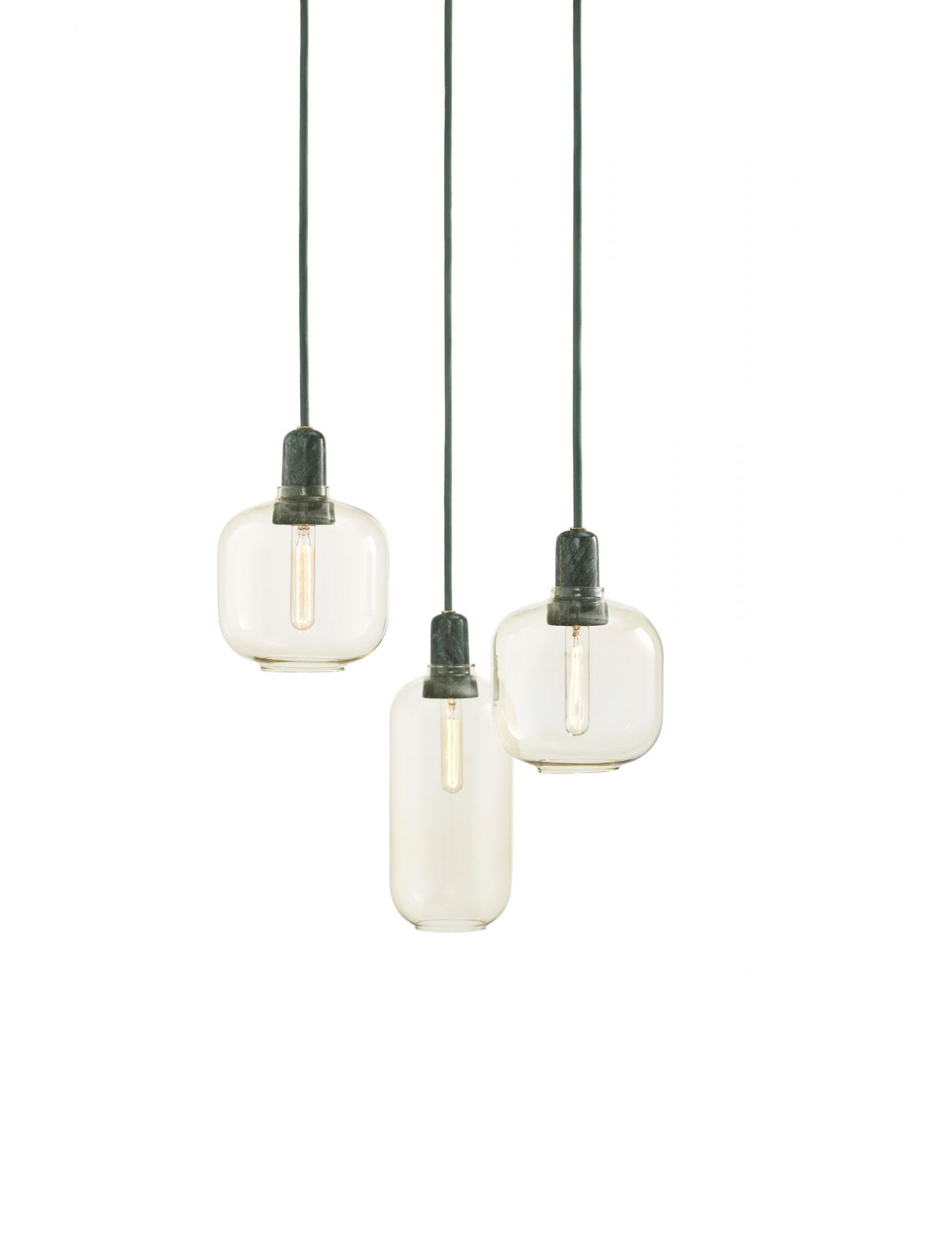 Amp Lamp Hängeleuchte  Ø 11,2 x H 26 cm / GOLD-GRÜN Normann Copenhagen EINZELSTÜCK
