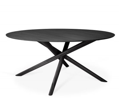 Mikado Tisch rund Eiche schwarz Ethnicraft