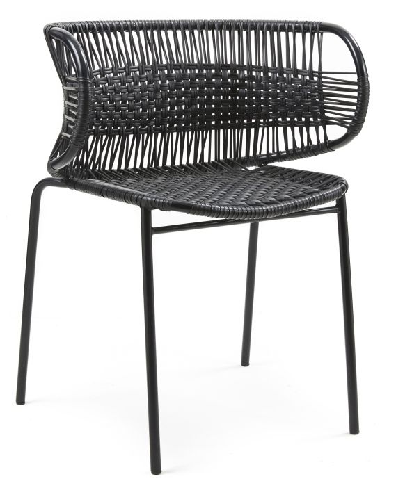 Cielo Stacking Armchair Stapelbarer Armlehnstuhl Outdoor ames Schwarz - Schwarz
