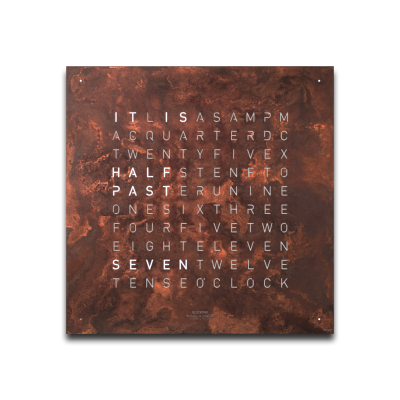 Frontcover für Earth 45 Wanduhr / Zeitobjekt Englisch QLOCKTWO