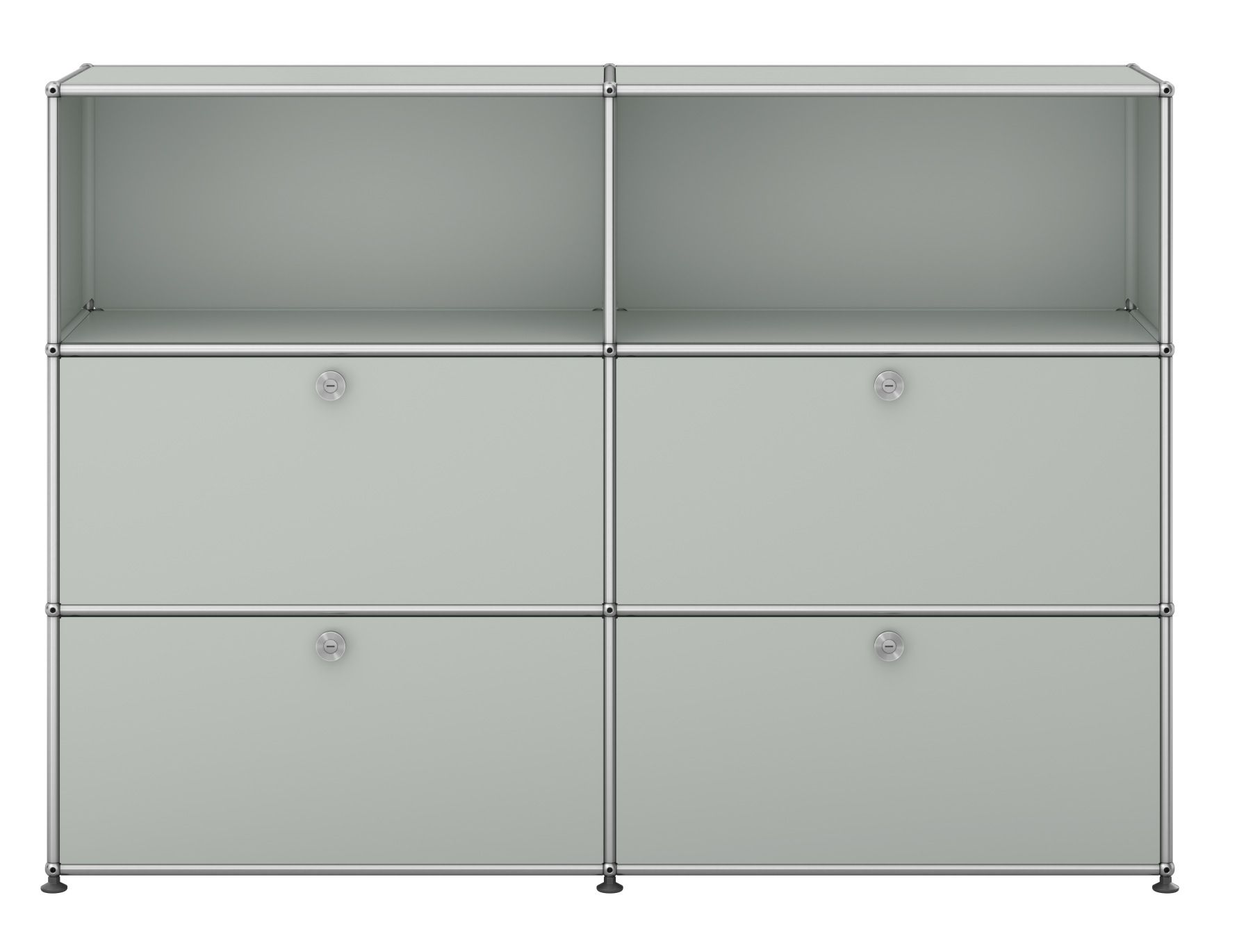 USM Haller Sideboard / Highboard mit 4 Klappen – QUICK SHIP lichtgrau
