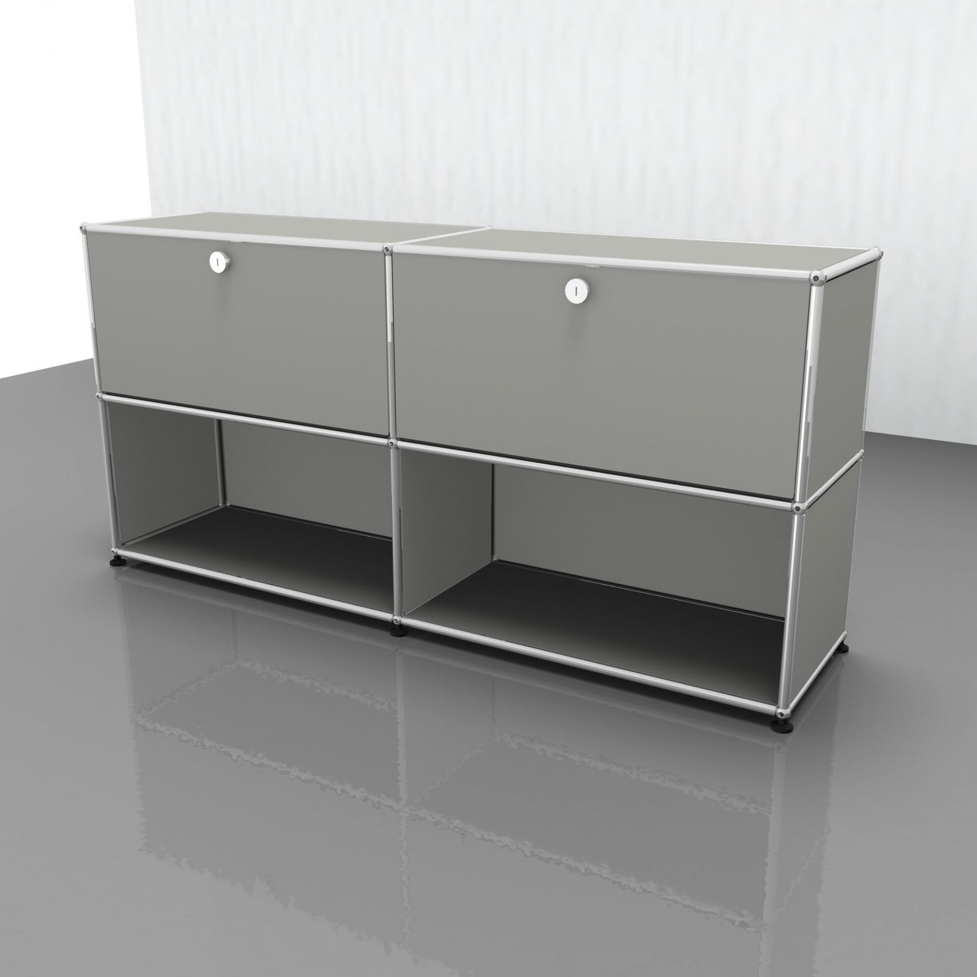 USM Haller Sideboard mit 2 Klappen lichtgrau