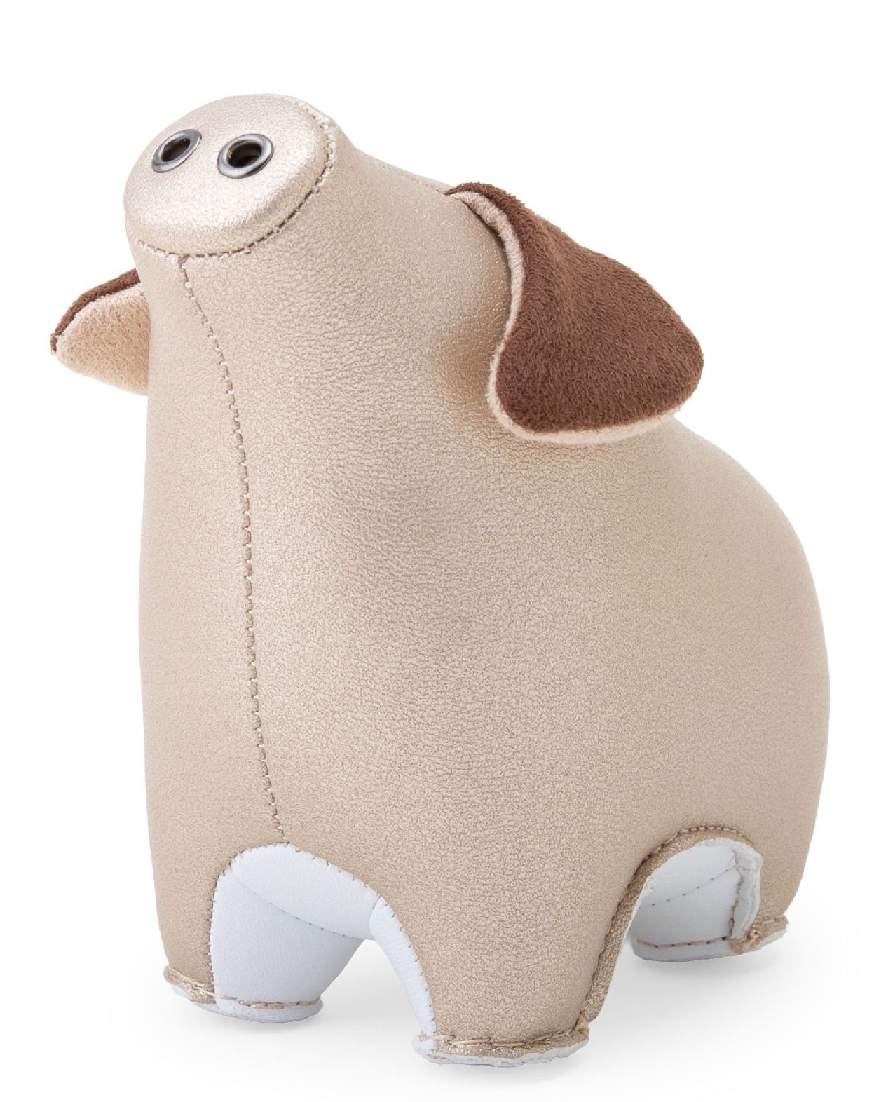Buchstütze Schwein Piya Pearl Gold / Weiß Züny
