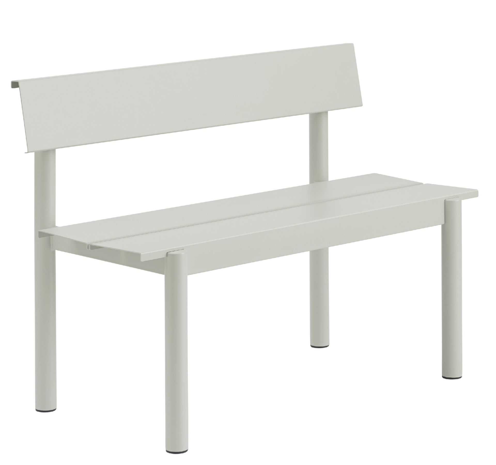 Linear Steel Bench Outdoor Bank mit Rückenlehne 110x34 cm Muuto 