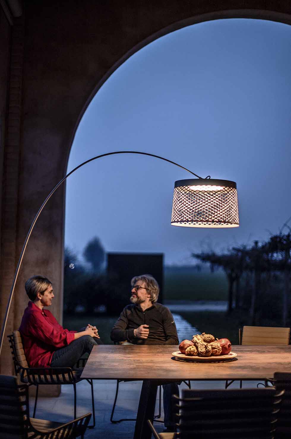 Twiggy Grid Stehleuchte kaminrot Foscarini