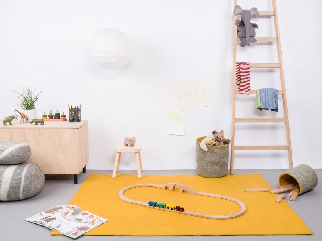 Mono Rechteckig Filzteppich 180 x 260 cm myfelt  Klara (senfgelb)