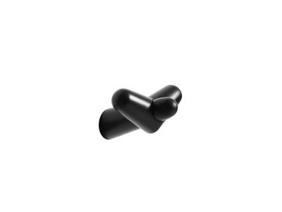 Tail Wing Haken Small Schwarz Lackierte Birke Woud EINZELSTÜCK