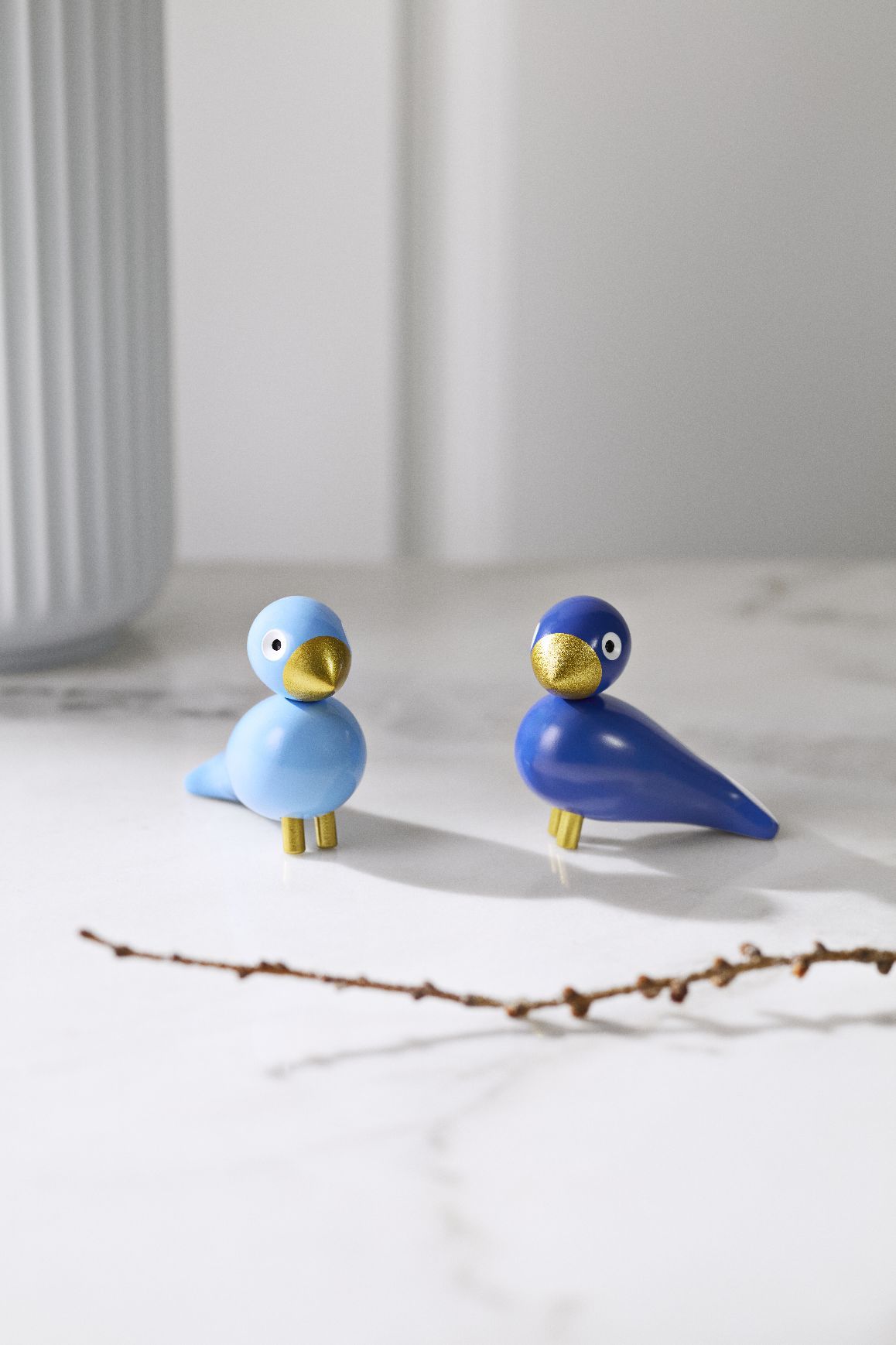 Wintervögel Liliput blau/hellblau Set Kay Bojesen