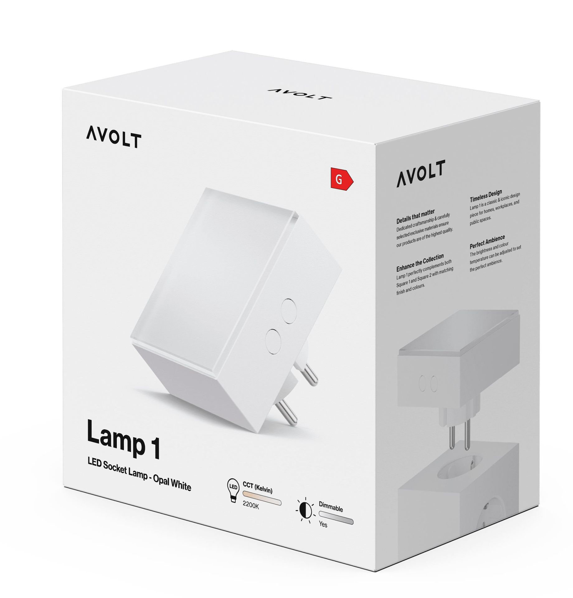 Lamp 1 LED Socket Light Licht dfp Design
