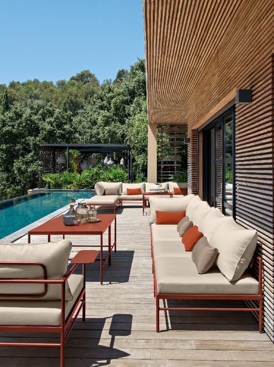 Rivage Lounge Sessel mit Armlehnen Outdoor Fermob