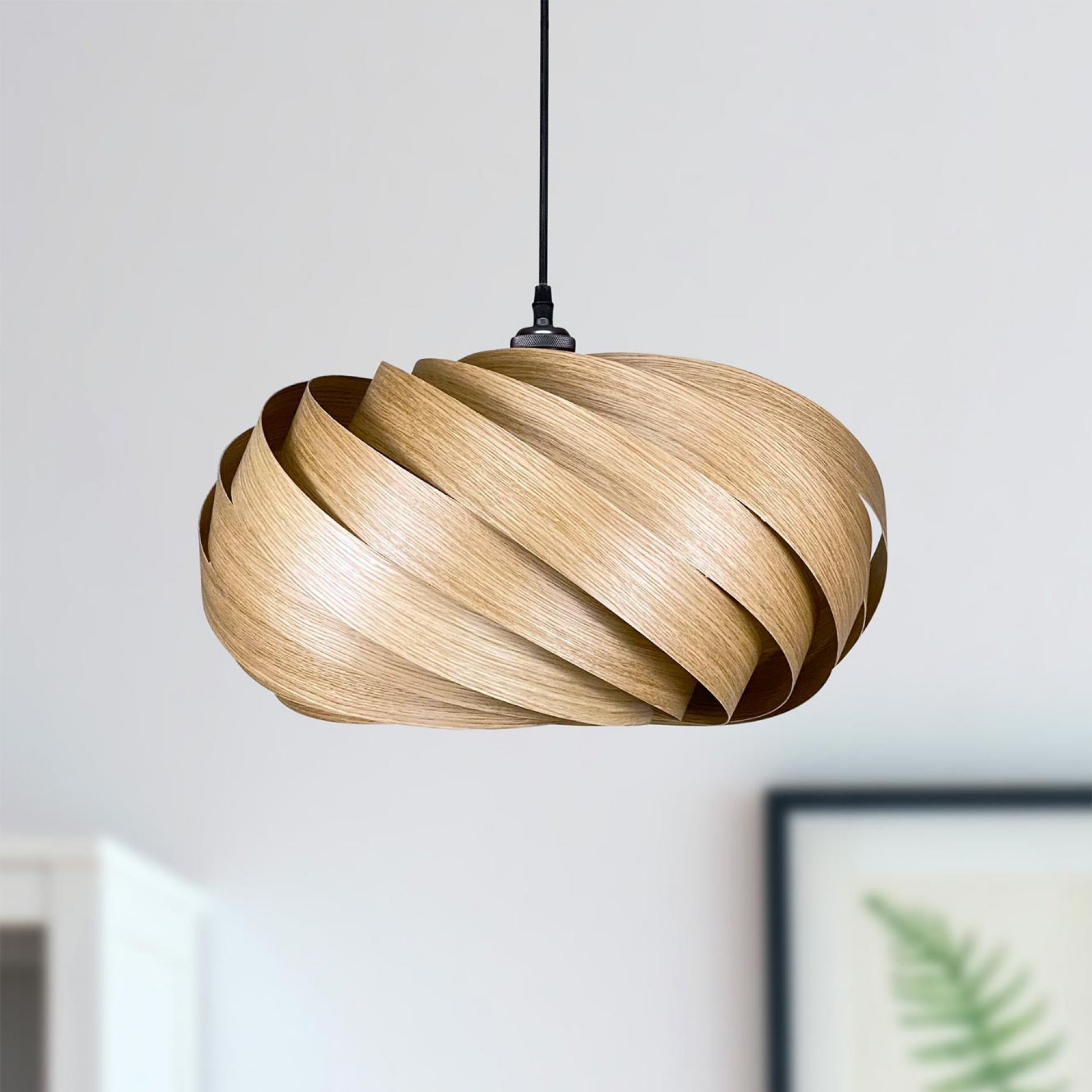 Quiescenta Hängeleuchte Ø45 cm Eiche Gofurnit