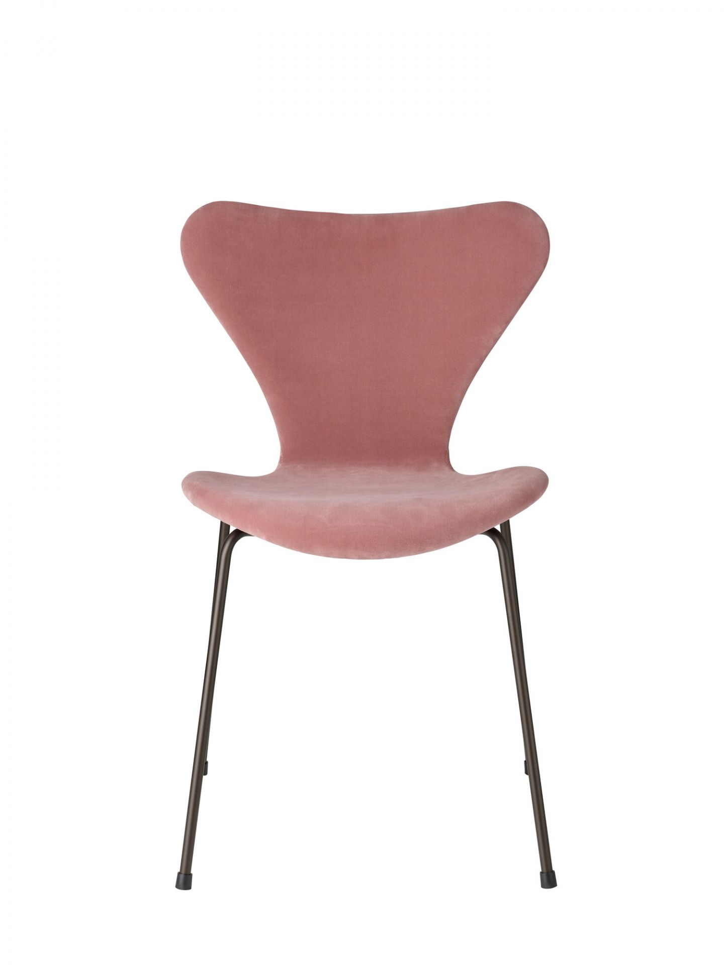 Series 7 3107 Belfast Stuhl Vollpolster Samt Fritz Hansen misty rose