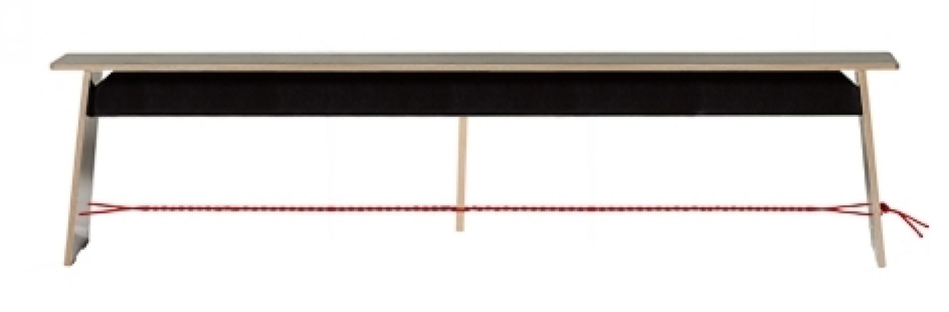 Langer Max Sitzbank 180 cm schwarz Seil rot Nils Holger Moormann
