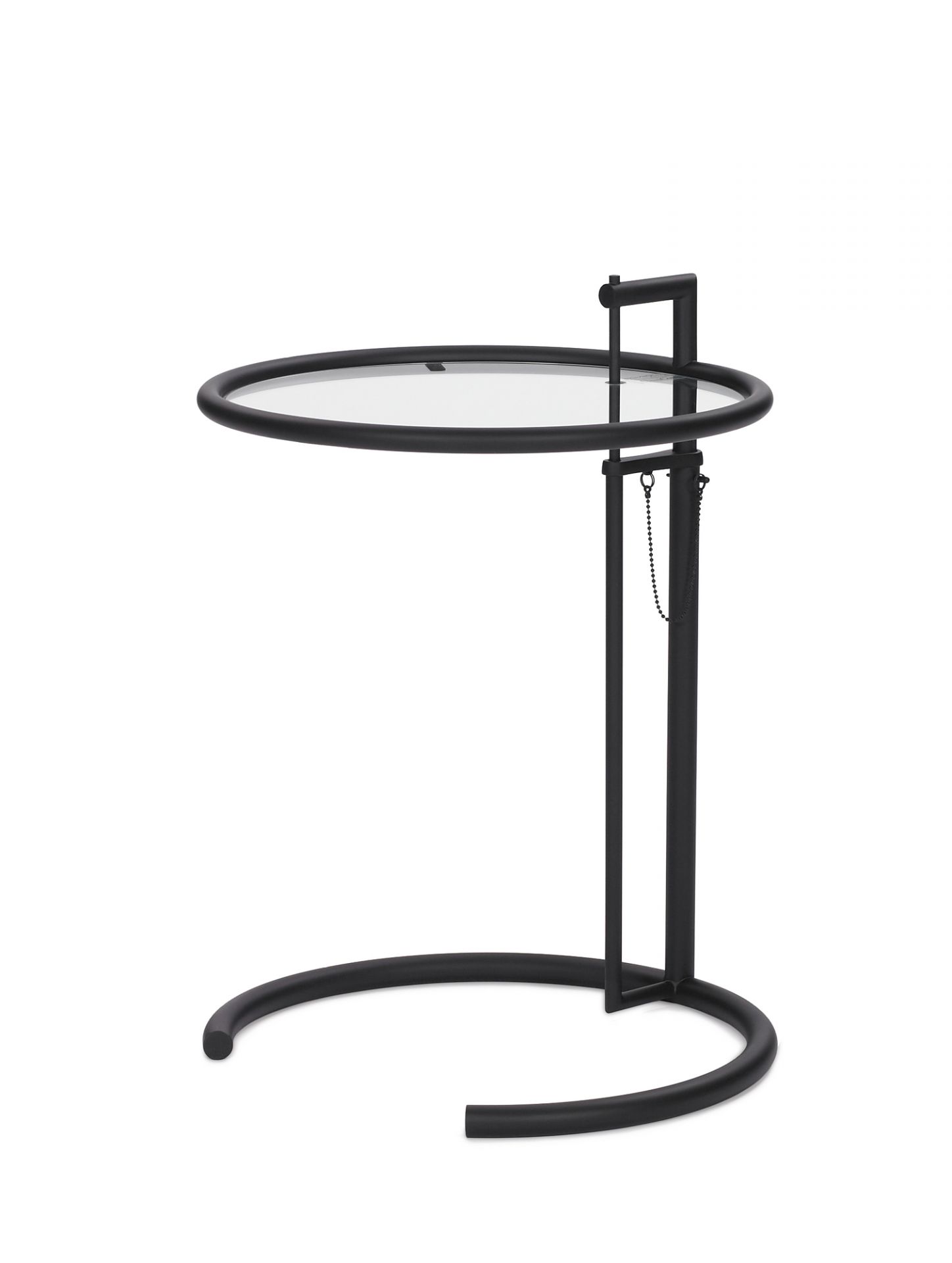 Adjustable Table E1027 Beistelltisch ClassiCon - QUICK SHIP Schwarz-Kristallglas