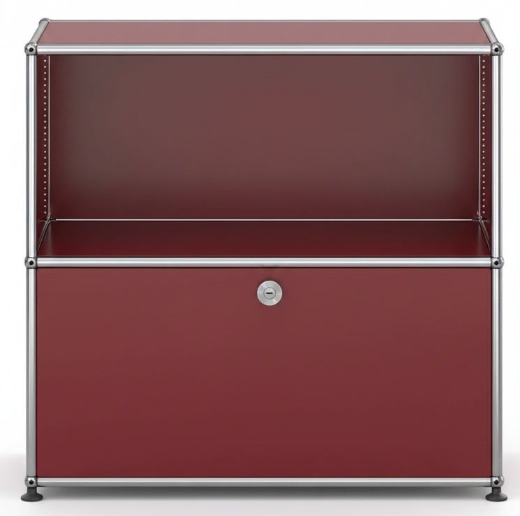USM Haller Sideboard 1 Offen / 1 Klappe Rubinrot