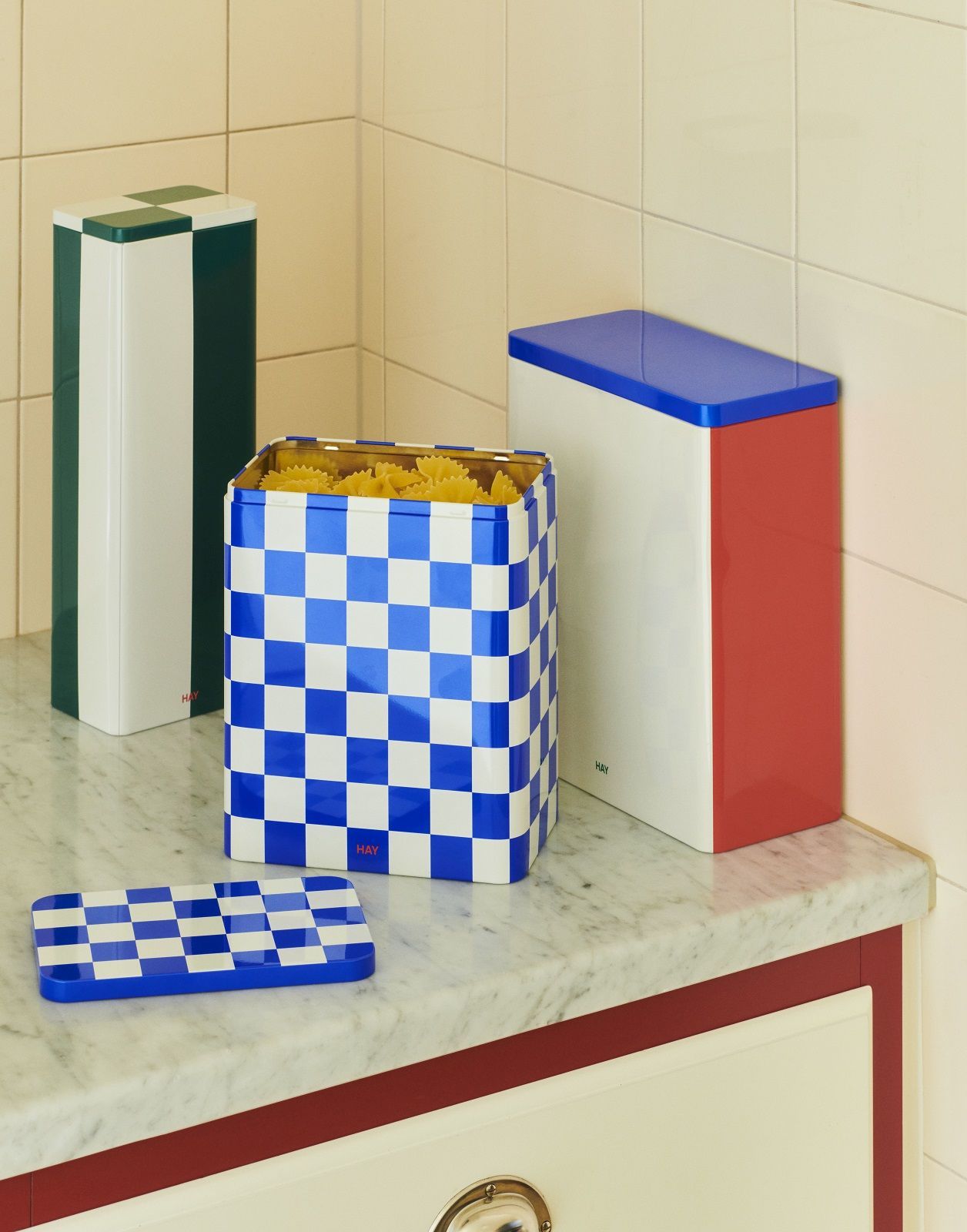 Tin Container Aufbewahrungsbox Blau Hay