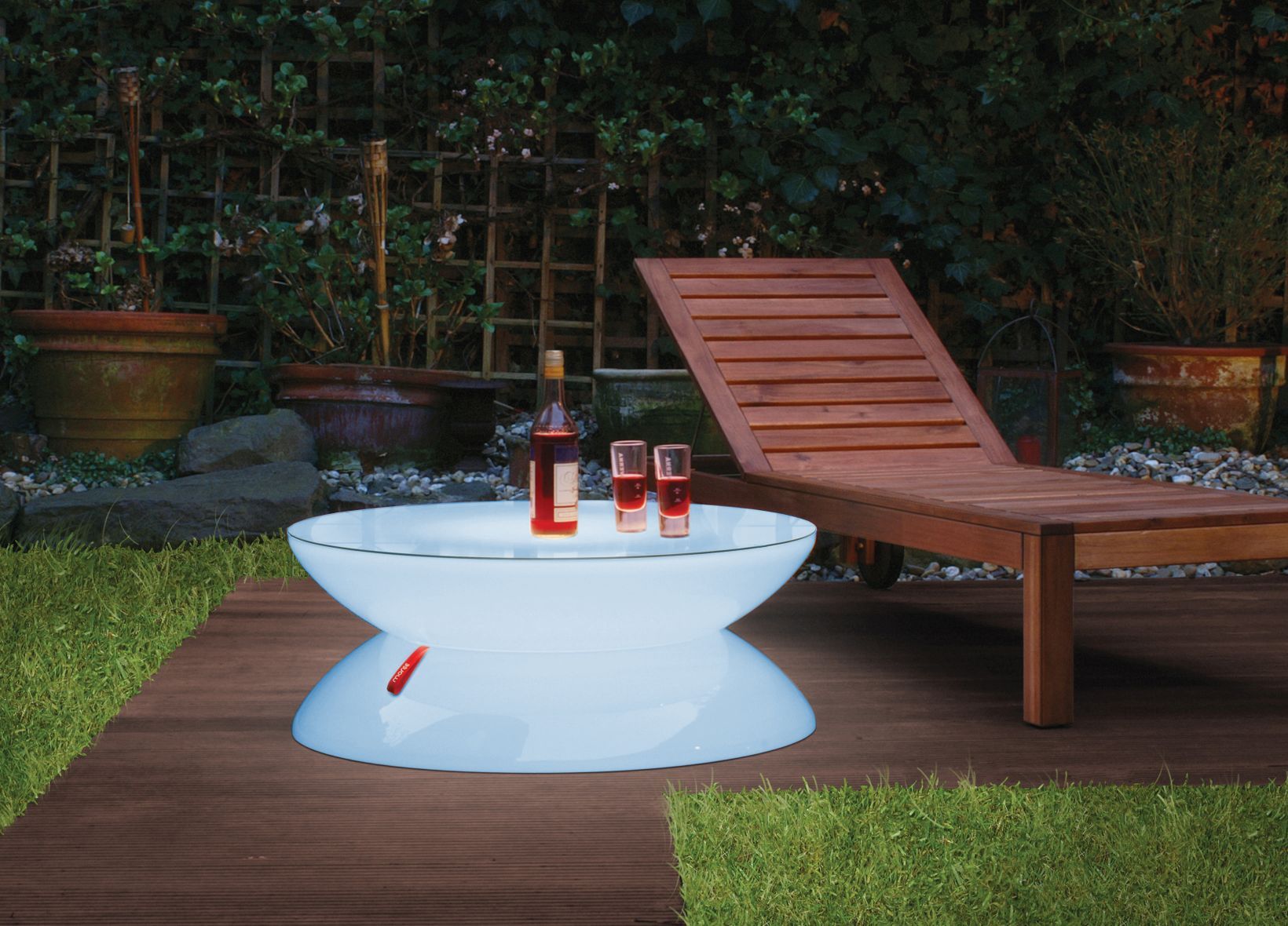Lounge Tisch LED PRO Akku Multicolor Outdoor Moree