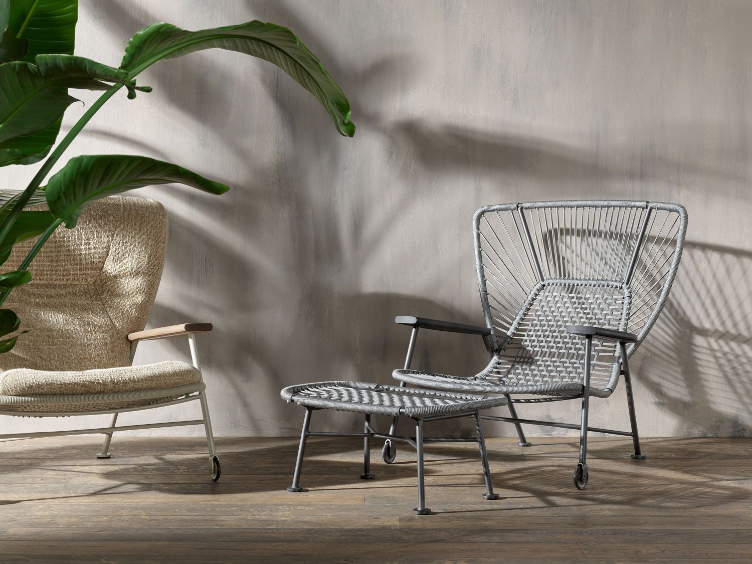 Shinzo Hybrid Indoor / Outdoor Hocker Walter Knoll