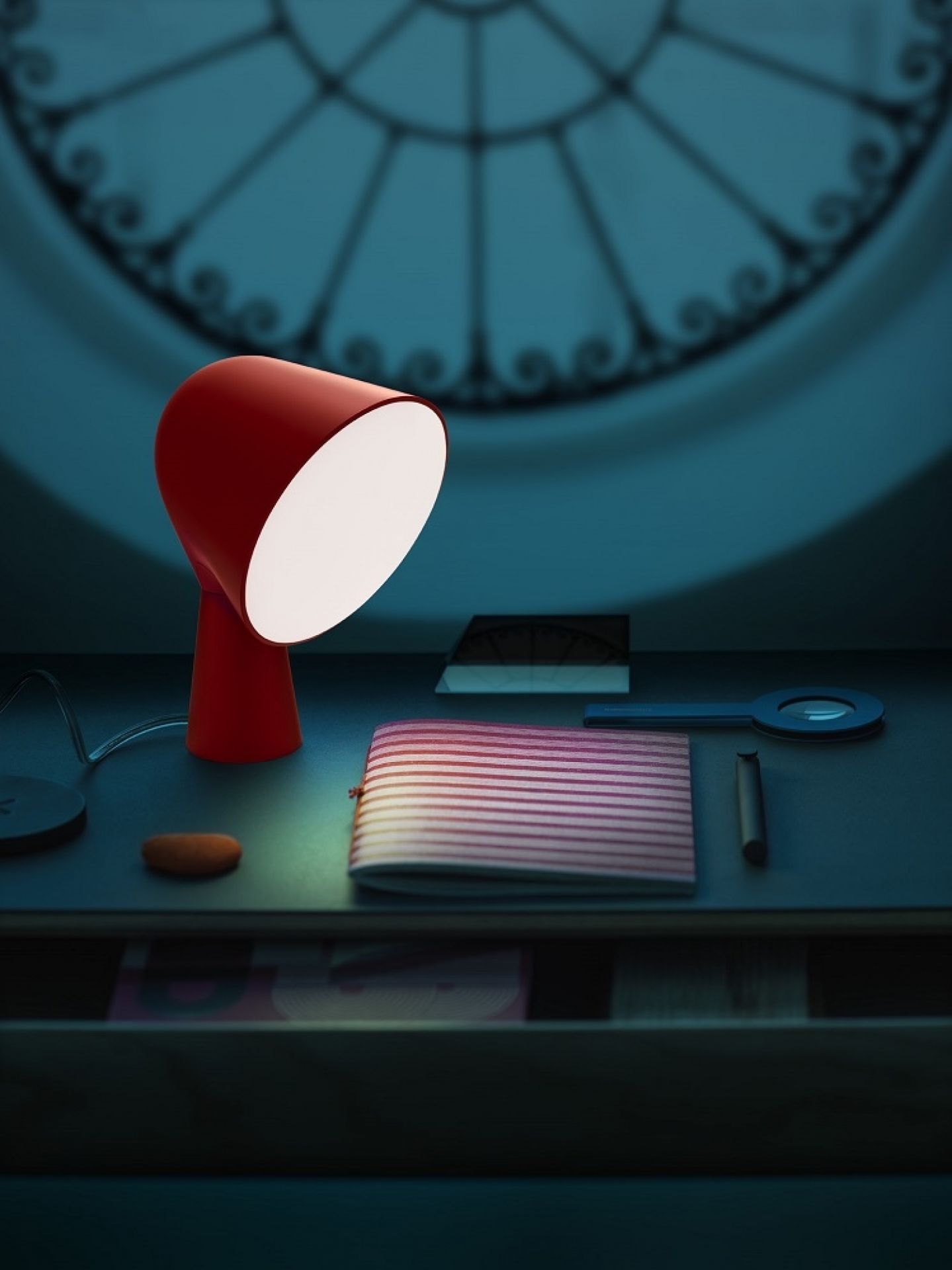 Binic Tischleuchte Rot Sonderedition Foscarini