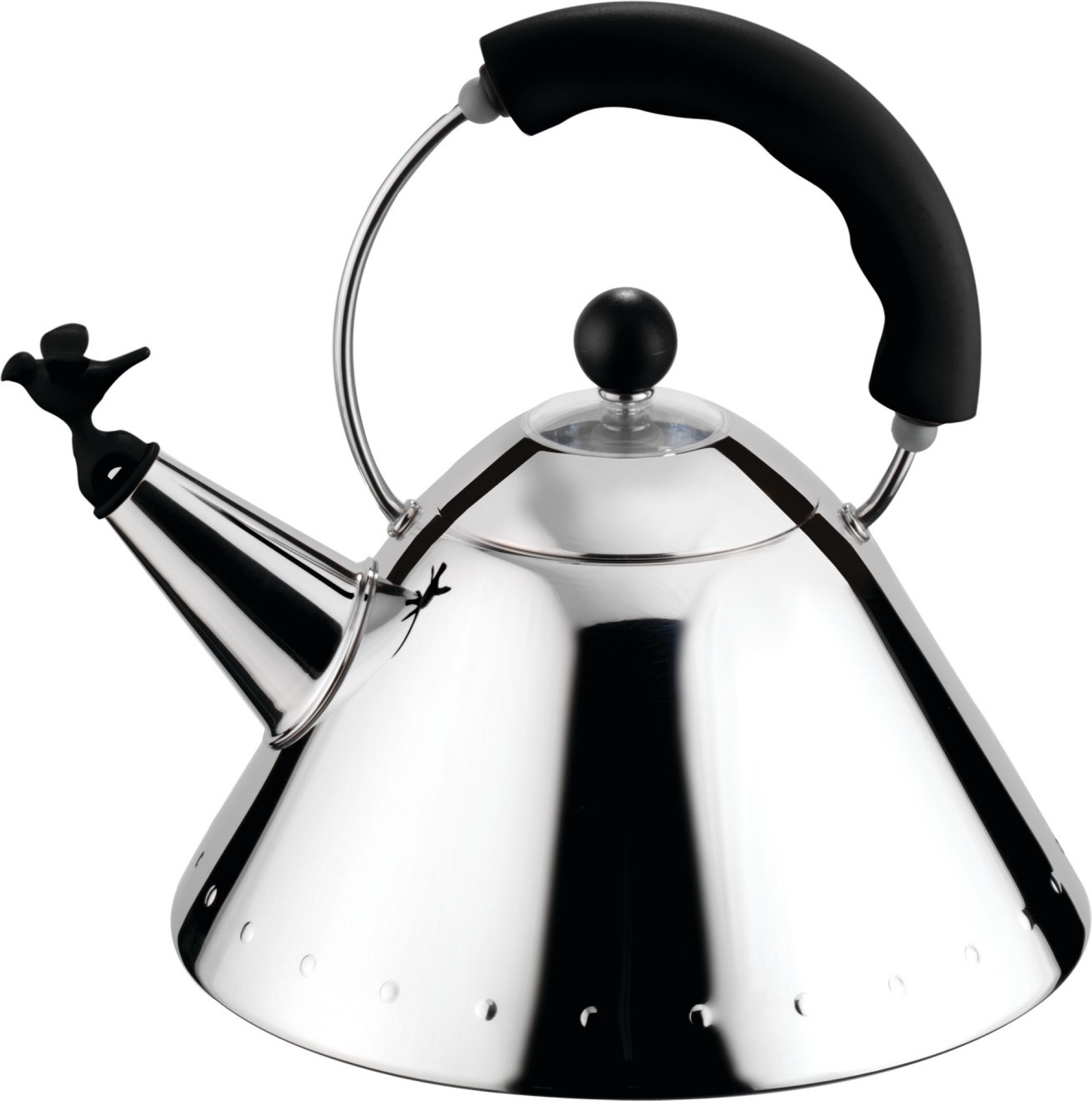 9093 B Wasserkessel schwarz Alessi