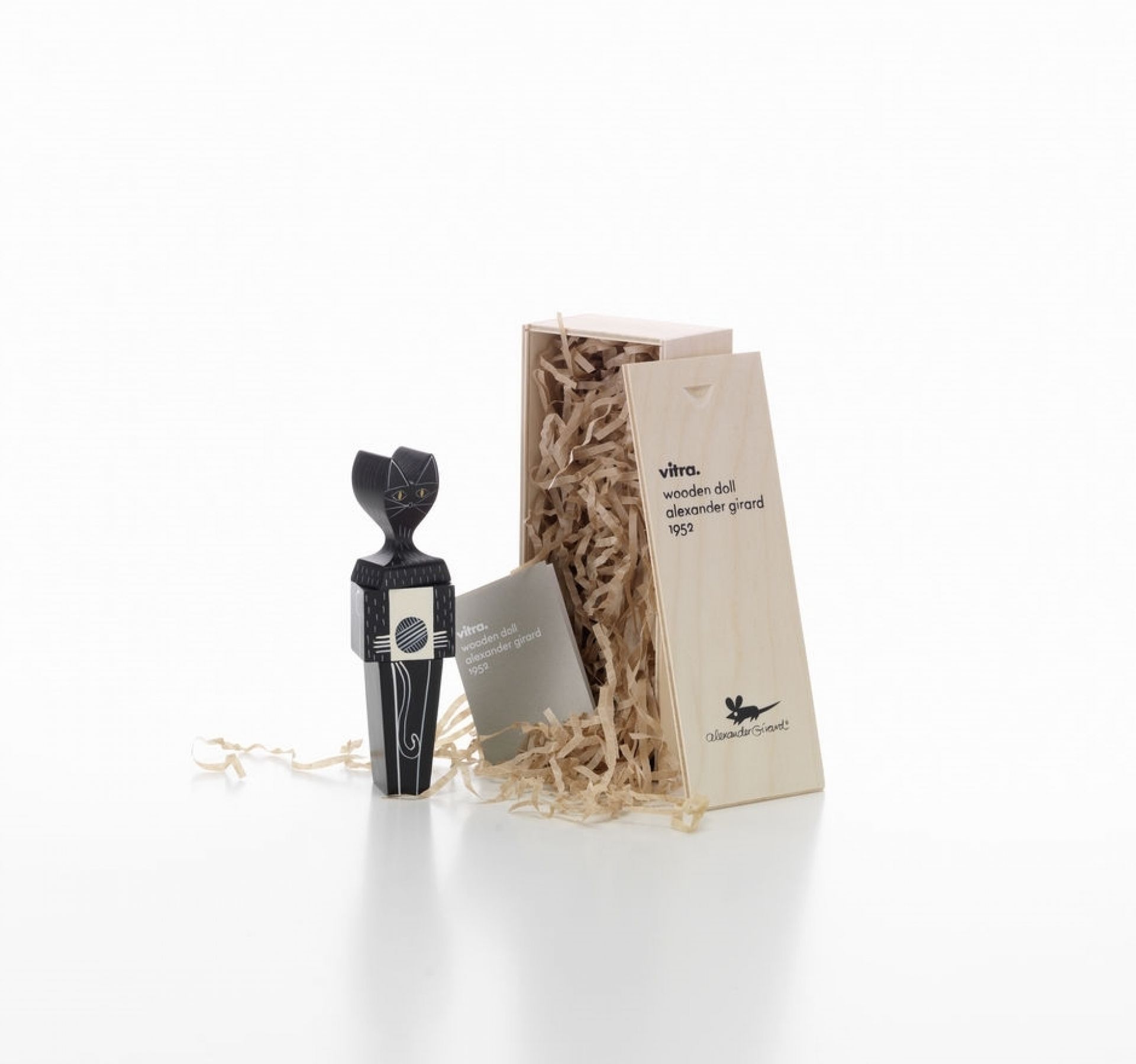 Wooden Dolls Katze / Hund Holzfigur Vitra Katze klein