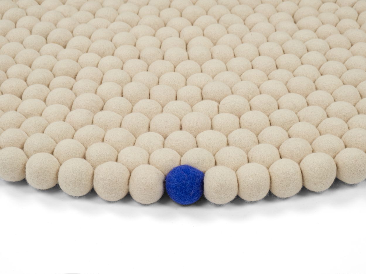 Big One Rund Filzteppich Ø 160 cm myfelt Beige