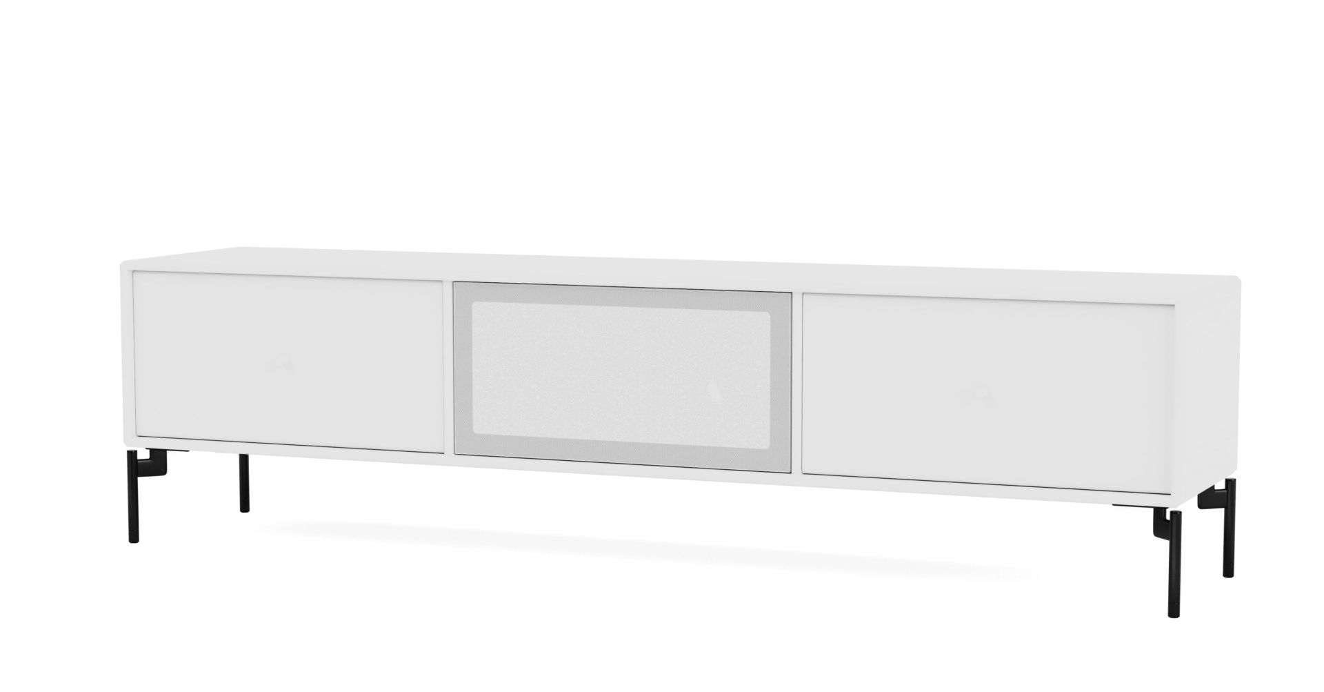 Octave V TV-Bank New White - Gestell schwarz Montana QUICK SHIP