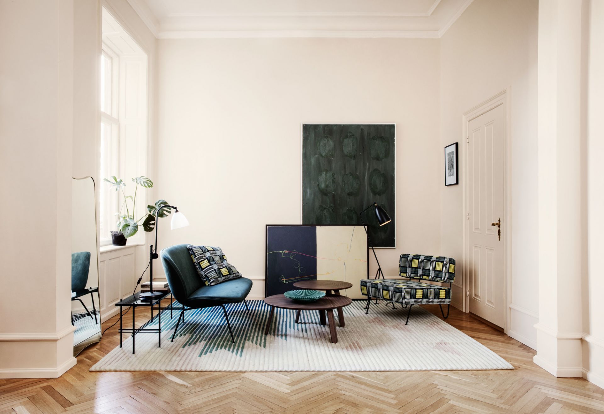 GT Lounge Chair Sessel Gemustert Gubi