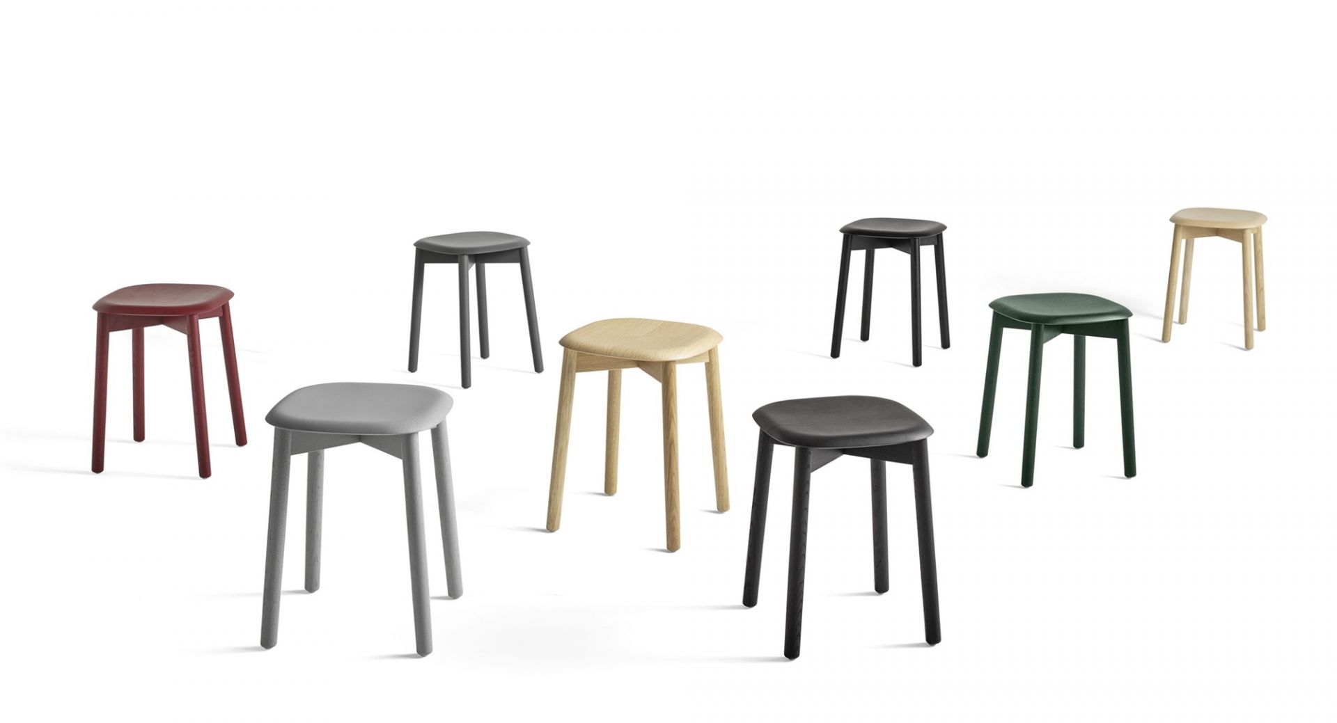 Soft Edge 72 Hocker wasserbasierter lack / geräuchert Hay