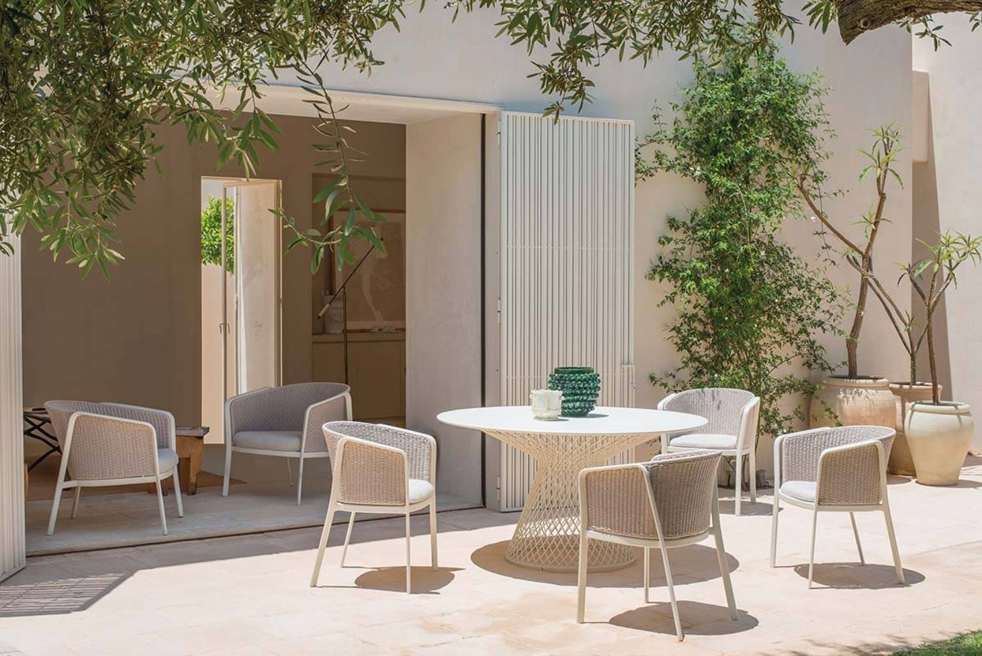 Carousel 1216 Outdoor Loungesessel Emu Weiß / Melange Ivory