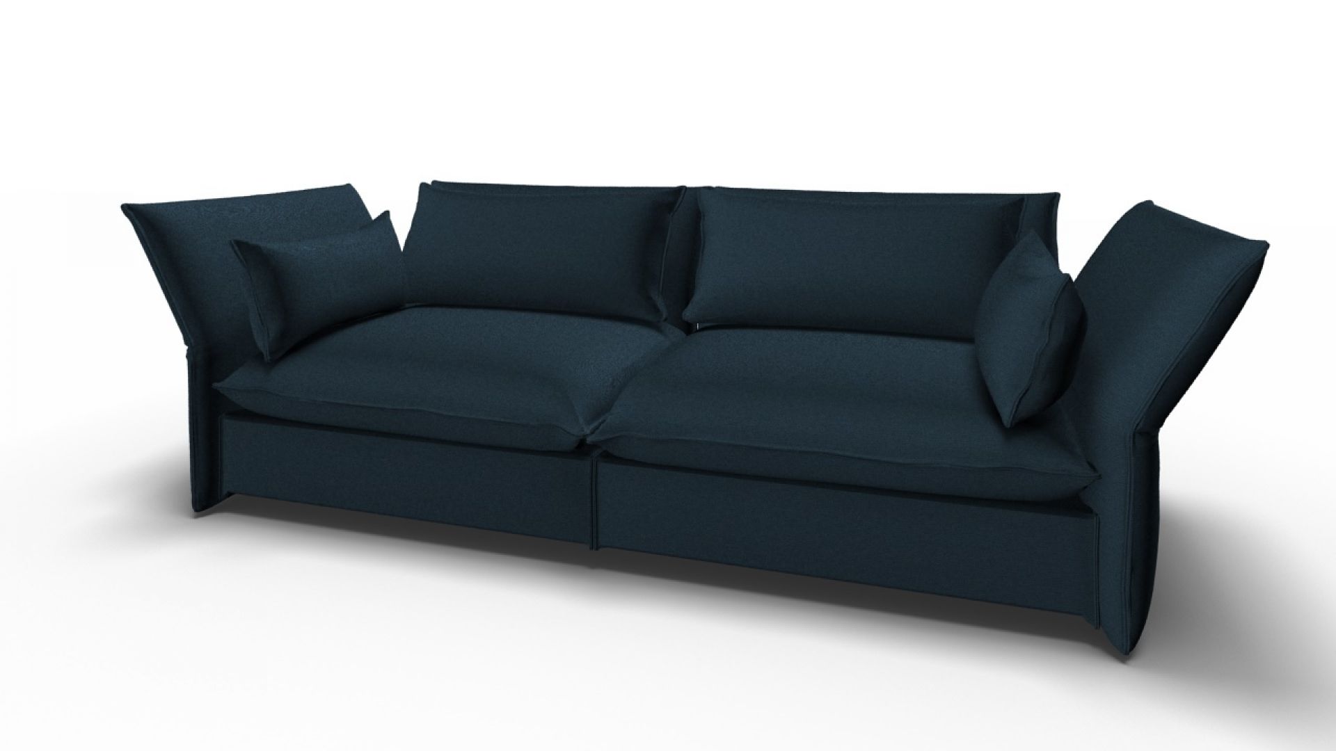 Mariposa 3-Sitzer Sofa Stahlblau Vitra