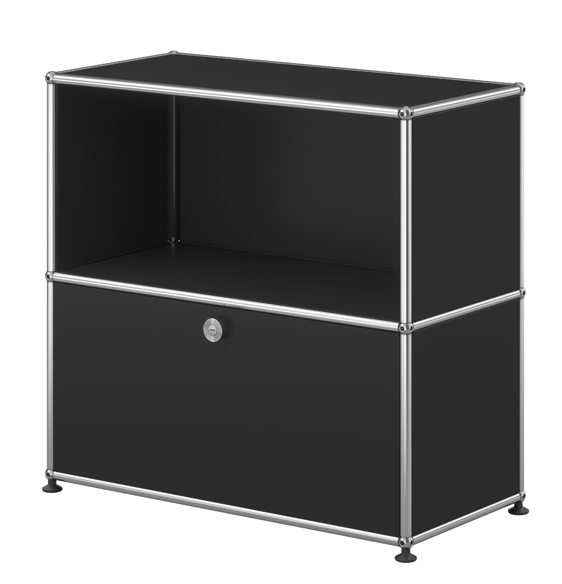 USM Haller Sideboard M62 1 Klappe / 1 Offen Graphitschwarz