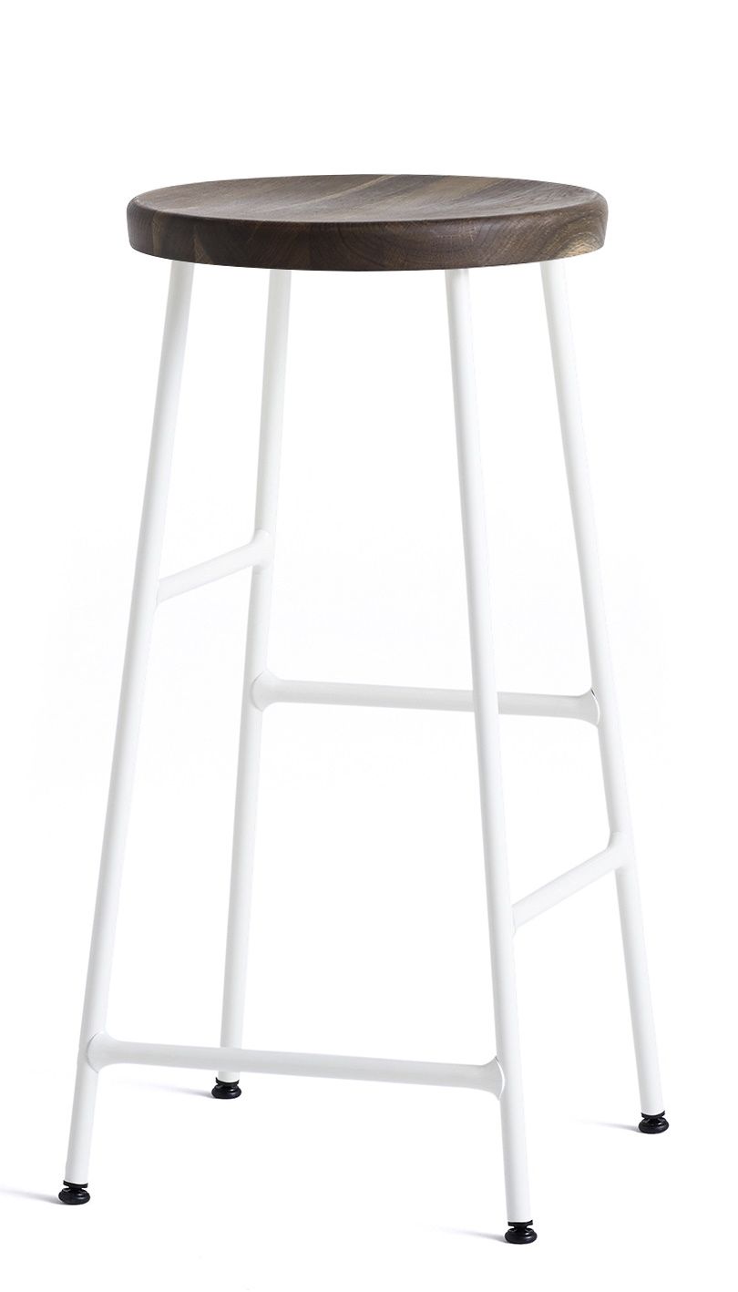 Cornet Bar Stool Low Barhocker H 65 cm Hay Stahl cremeweiß pulverbeschichtet / Eiche geräuchert geölt
