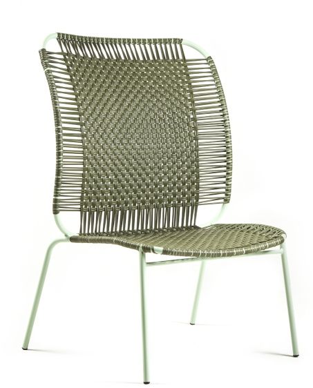 Cielo Lounge Chair High Lounge Stuhl hoch Outdoor ames Olive grün - Pastell grün