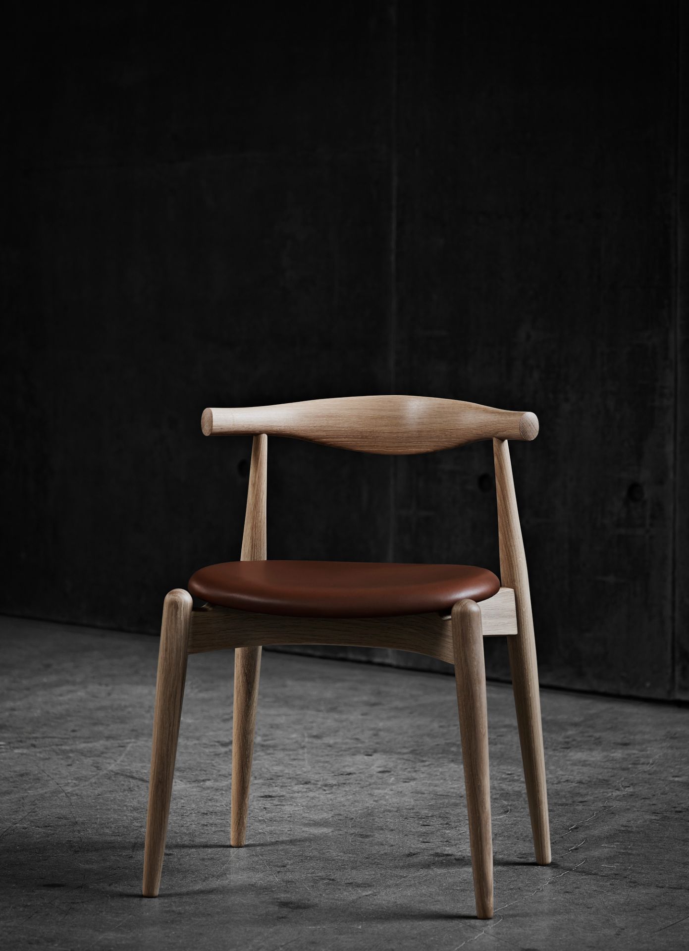 CH20 Elbow Stuhl gepolstert Carl Hansen & Søn gestell eiche geseift sitz leder thor 325