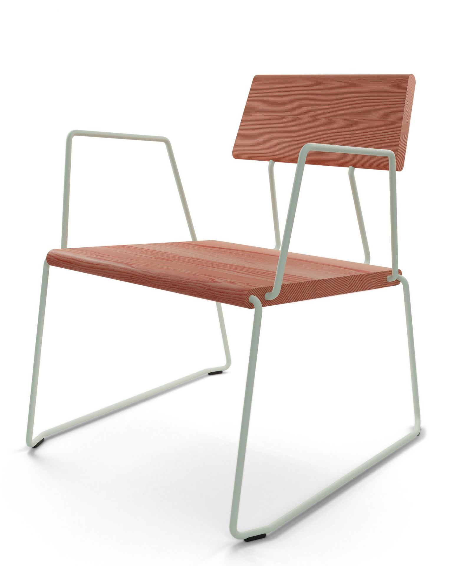 D:008 Loungechair mit Armlehnen Melone Fuchs & Habicht
