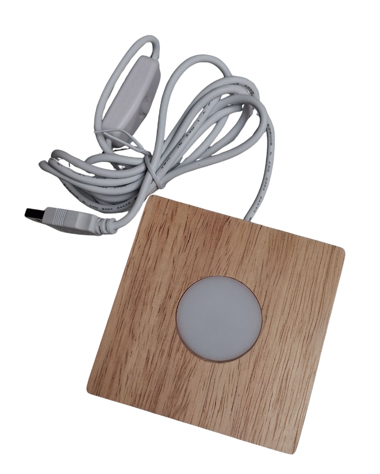 LED-Holzsockel 1er für Poesielicht Lichthäuser und Lichttüten Räder
