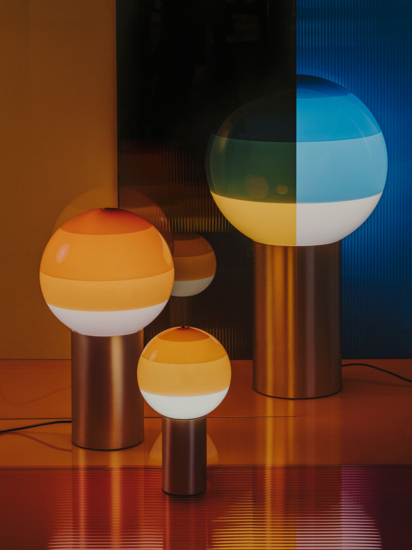 Dipping Light S LED Tischleuchte Marset Grün - Messing