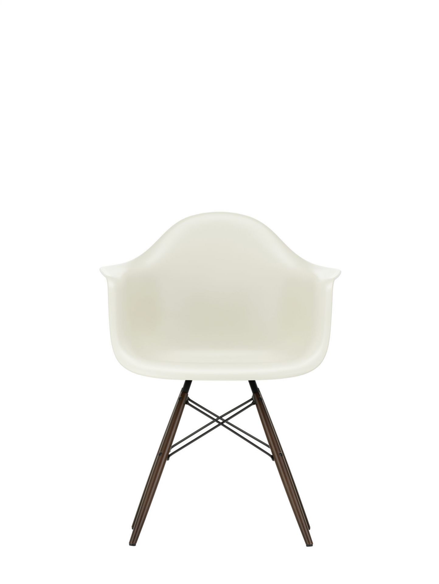 Eames Plastic Arm Chair DAW Stuhl Ahorn Gelblich / Cotton white Vitra EINZELSTÜCK