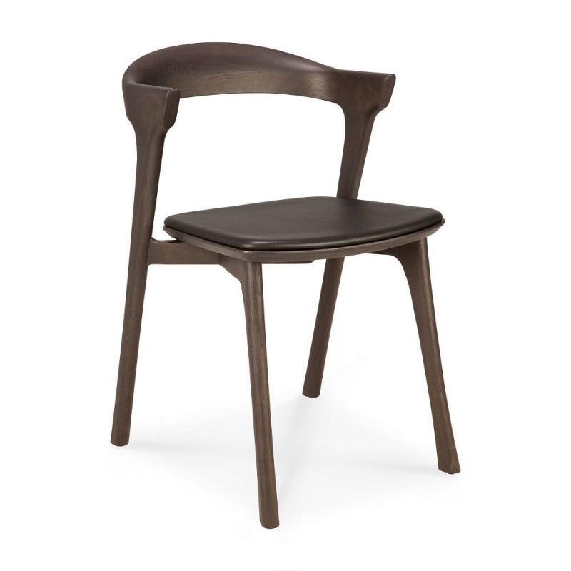 Bok Stuhl Eiche braun / Leder braun Ethnicraft