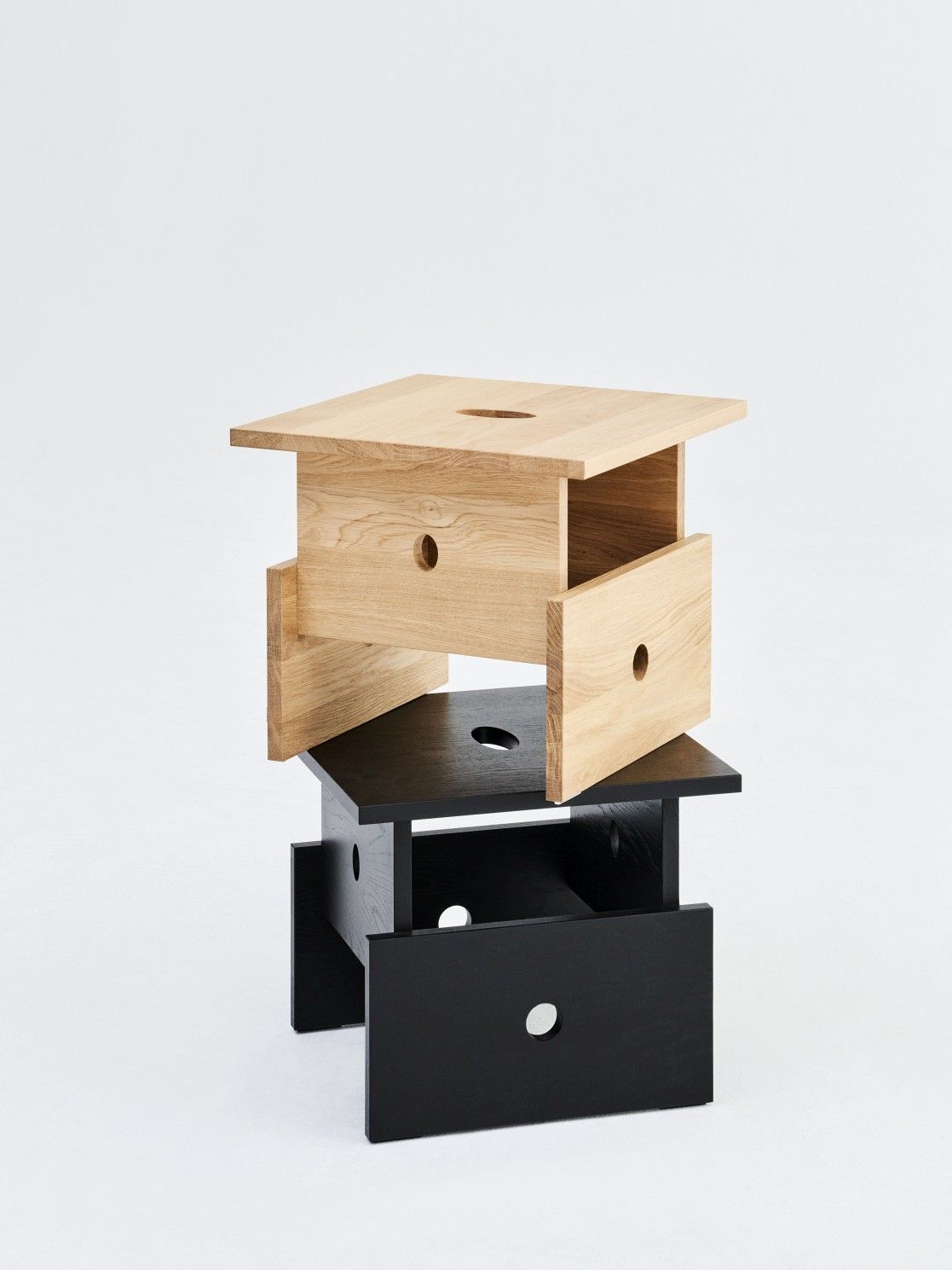 Wood Box Coffee Table Couchtisch Hay Eiche schwarz wasserbasierter lack