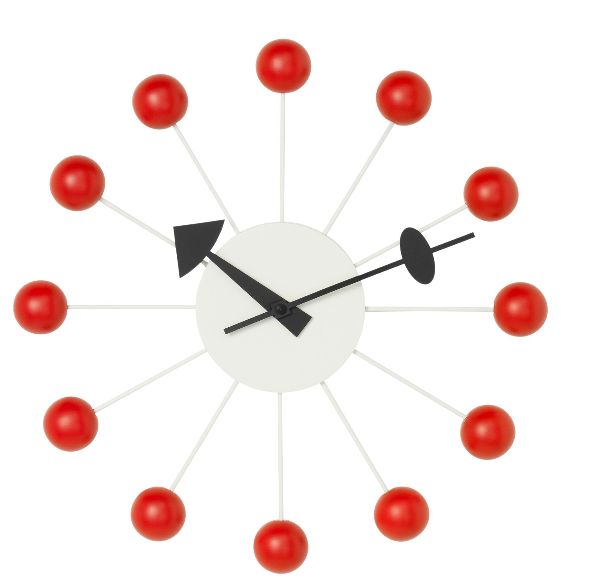 Ball Clock Wanduhr - rot Vitra