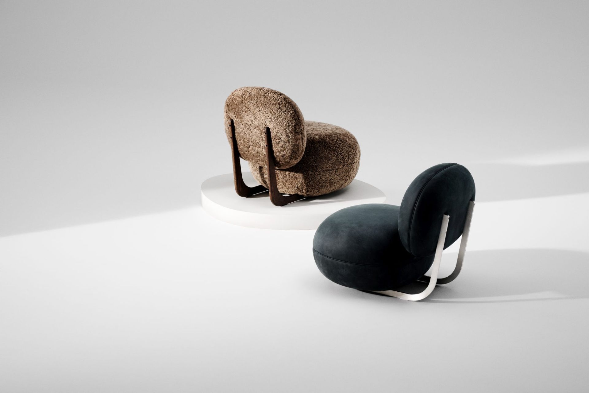 Copper Lounge Chair Sessel Edelstahlgestell NORR11