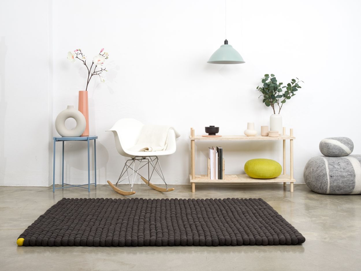 Big One Rechteckig Filzteppich 140 x 200 cm myfelt Anthrazit