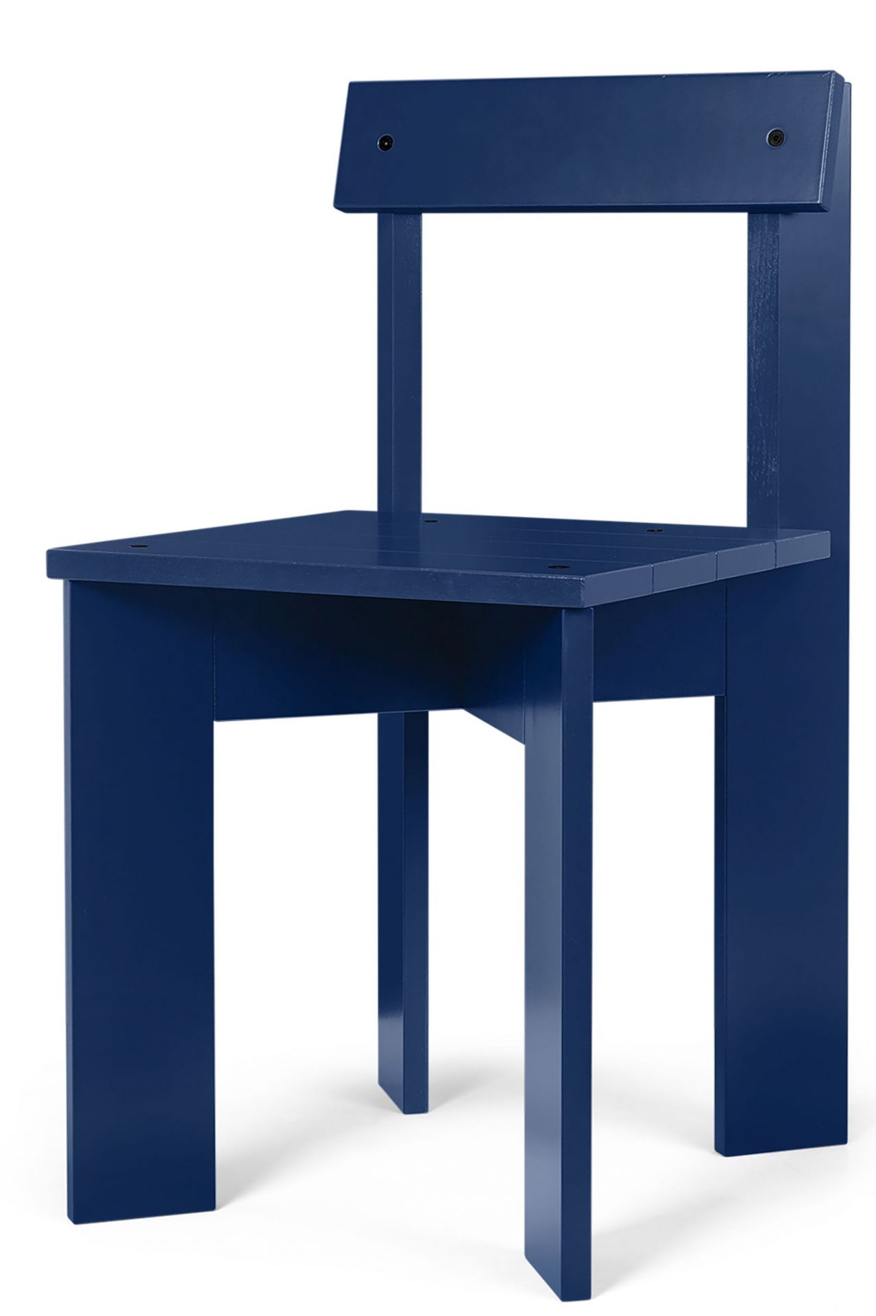 Ark Dining Chair Stuhl Ferm Living Buche blau lackiert Ark Dining Chair Stuhl Ferm Living Buche blau lackiert