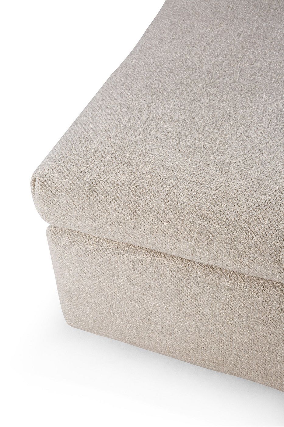 Mellow Polsterhocker Ivory Stoff Ethnicraft