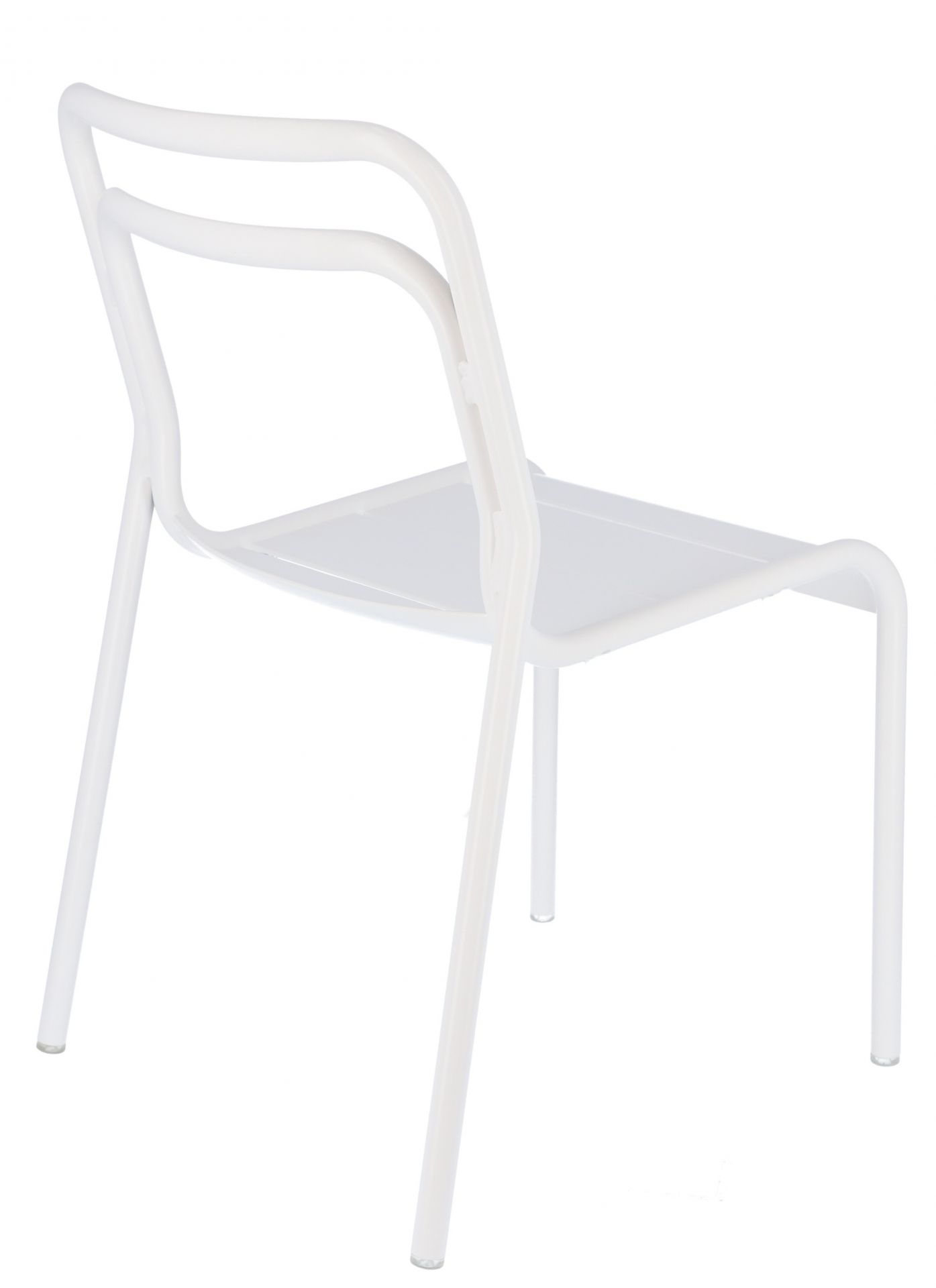 Weißer Live Stapelstuhl von Jan Kurtz für den Außenbereich, minimalistisches Design.